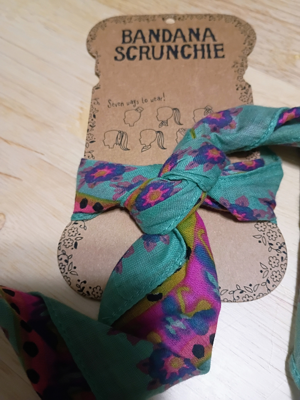 Natural Life Hair Accessory - Teal & Pink Floral